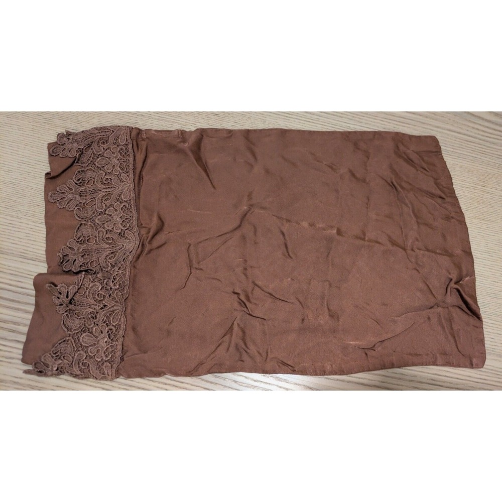 Bella Notte Satin‎ Boudoir Pillow Case Sham With Lace NWOT